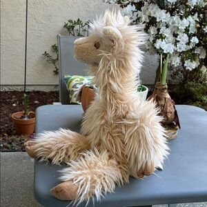 Jellycat Fluffy Cream and Tan Llama Toy